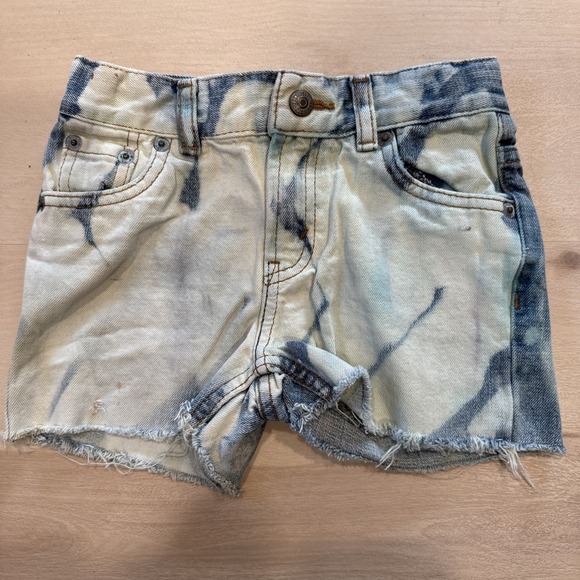Levi's kids denim‎ cutoff Jean Shorts Southwest Serape OOAK - Picture 1 of 12